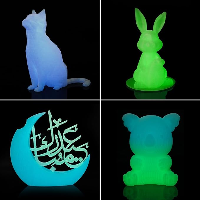 Kingroon Glow in Dark 1.75mm PLA Filament, Fit Most FDM 3D Printers, Dimensional Accuracy +/- 0.03 mm, 1kg Spool(2.2lbs), Luminous PLA 3D Printer Filament - Green