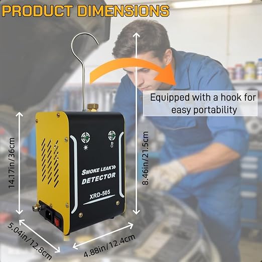 Automotive Smoke Machine with Built-in Air Pump and 100ml Smoke Fluid,Smoke Machine Automotive- 12V DC,Smoke Machine Leak Detector for Cars, Motorcycles, Trucks, Boats, ATVs