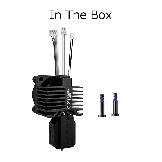 Original Bamboo Lab X1/X1C Hotend Assembly Complete with Stainless Steel 0.2mm Nozzle,Ceramic Heater, Thermistor, Cooling Fan for X1 Series 3D Printer Extruder Heating Block Replacement
