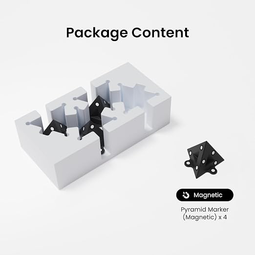 Revopoint 4 Pieces 3D Magnetic Pyramid Marker Kit for 3D Scanning, 3D Scanning Markers for 3D Scanners, 3D Tracking Dots for Preventing Tracking Loss and Enhance Accuracy, 3D Reference Point Marker