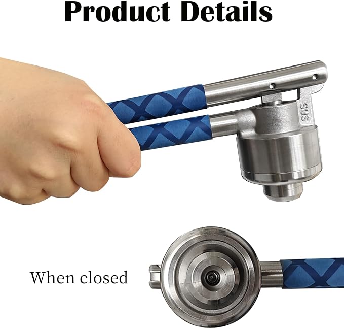 13mm Flip Vial Crimper, Manual Sealer Hand Sealing Machine for Crimping 13mm Diameter Plastic-Aluminum Flip Caps