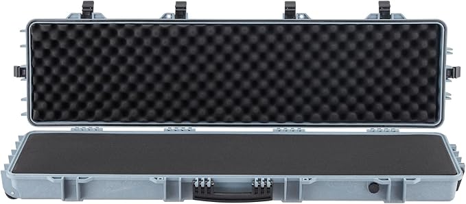 VEVOR Rifle Case, Rifle Hard Case with 4 Layers Fully-protective Foams, Lockable Hard Gun Case with Wheels, IP67 Waterproof & Crushproof, for Rifles or Shotguns