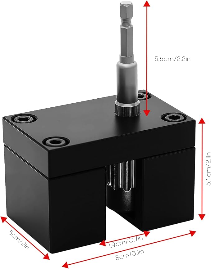C5A2 Impact Power Assisted Crimper HVAC Crimping Tool - Shank Pipe Crimping Machine, Stainless Steel Pipe Fitting Splicing Tool for Sheet Metal Crimp