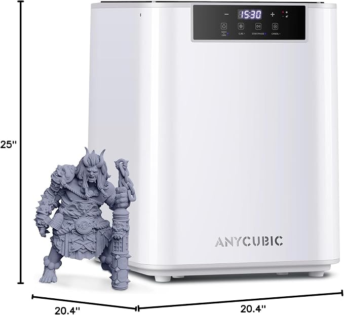 ANYCUBIC Wash and Cure Max 3 Station, Supersize 2 in 1 Wash and Cure Machine for Photon Mono M7 MAX Saturn Resin Printer with Dual-Mode Cleaning & Conserving IPA, Washing Size 305x165x300mm