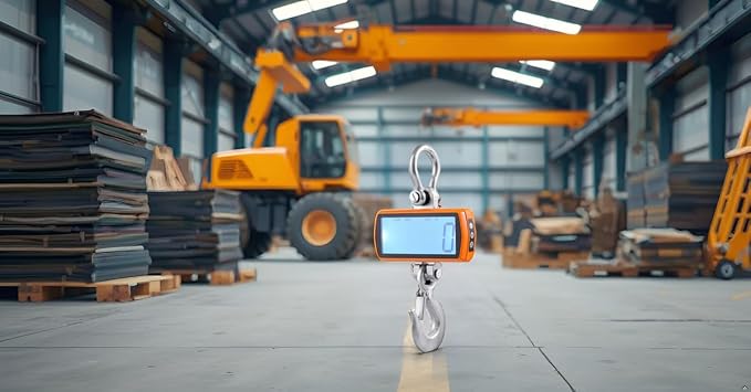 Klau 1000kg 2000 lb Crane Scale Orange | Heavy Duty, Hanging Scale, Touch Key LCD Display, With Remote