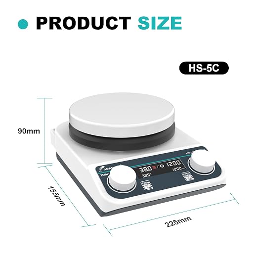 JOANLAB Digital Lab Hotplate Magnetic Stirrer 3L Hot Plate 200-1500rpm