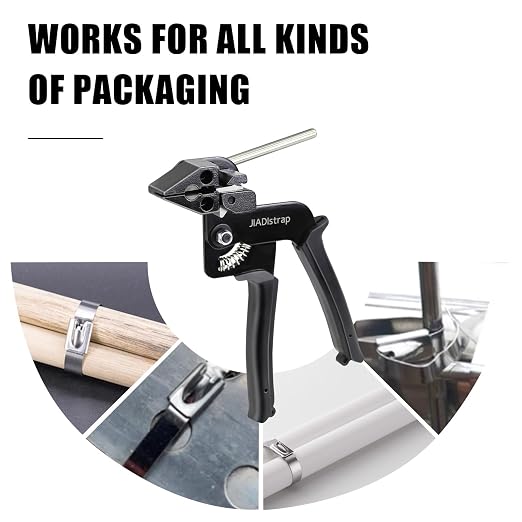 Heavy Duty Banding Strapping Tensioner & Cutter Manual Packaging Tools for 5mm-12mm Width Stainless Zip Ties Self-Locking Strap
