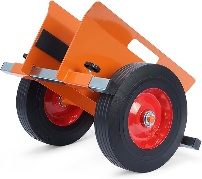 AIWFL Panel Dolly Heavy Duty Door Cart 1100LBS Capacity Slab Dolly Adjustable Drywall Mover with 10" Solid Wheels Panel Cart for Drywall Sheet Material Handling All Terrain Moving
