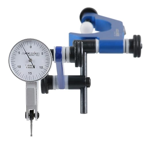 Accusize Dial Test Indicator 0.03 x 0.0005 in with Holder | Universal Holder Fits 5/32 in Shank or Dovetail; 0-12 in Reach; Includes 3/8 in and 5/32 in Clamps, P900-S186