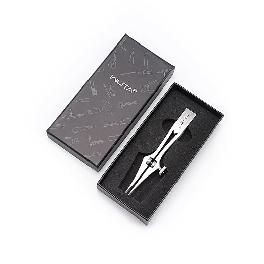 WUTA Leather Chisel All-Polished Pricking Iron Adjustable 2-6mm French Style Puncher Punching Tool (Adjustable 2 Teeth)