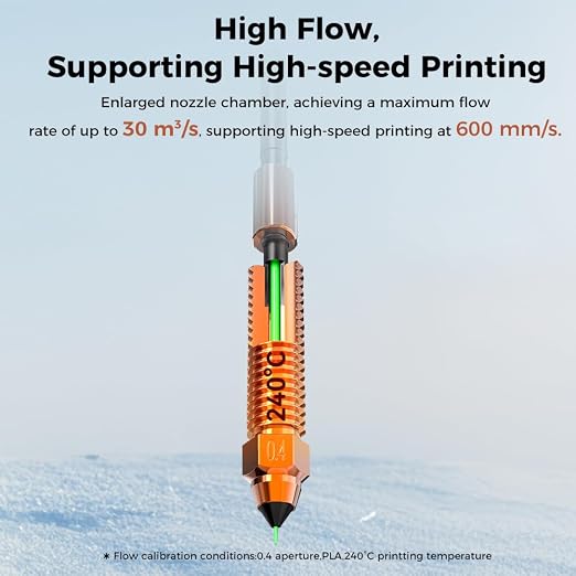 Creality K1C Silicon Carbide Nozzle, Upgraded Extruder x Phaetus Nozzle, K1 Accessories 3D Printer Nozzle Kit, K1 SE Nozzle for Creality K2 SE/K1 Max/Ender 3 V3 Plus/3 V3 SE KE 3D Printers(0.4mm)