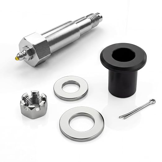 Peterbilt Engine Hood Hinge Pivot Bolt & Bushing Kit, Stainless Steel Greaseable Hinge Hardware Replacement for Peterbilt 378, 379, 388, 389 Trucks