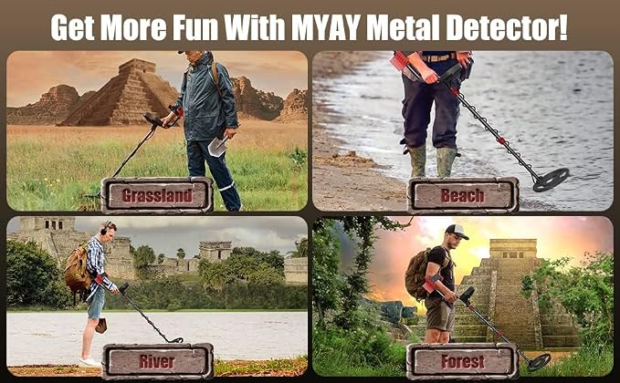 Professional Metal Detector for Adults, Gold Metal Detectors Lightweight with LCD Display, Pinpoint & Disc & Notch & All Metal 5 Modes, Battery Included