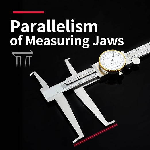 Double Blade Inner GrooveDial Caliper9-150mm,StainlessSteelTool,Dual-tip Calipers Precision Measuring Tools,DRINYOUNG (9-150mm (Double Hook dial Caliper)