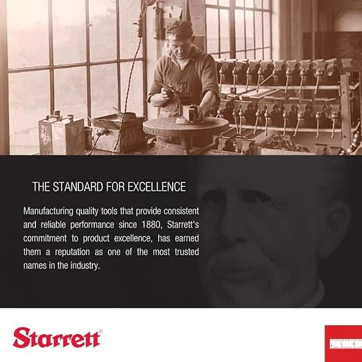 Starrett Spring Tempered Steel Rule with Satin Chrome Finish, Quick Reading and Decimal Equivalents - 6" Length, 10R Graduation Type, 3/64" Thickness - C622R-6