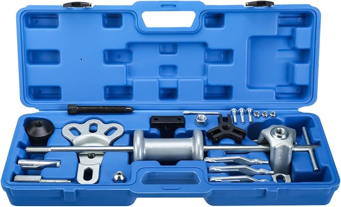 8MILELAKE 9 Way Slide Hammer Puller Axle Front Rear Wheel Bearing Dent Hub Gear Puller Remover Set