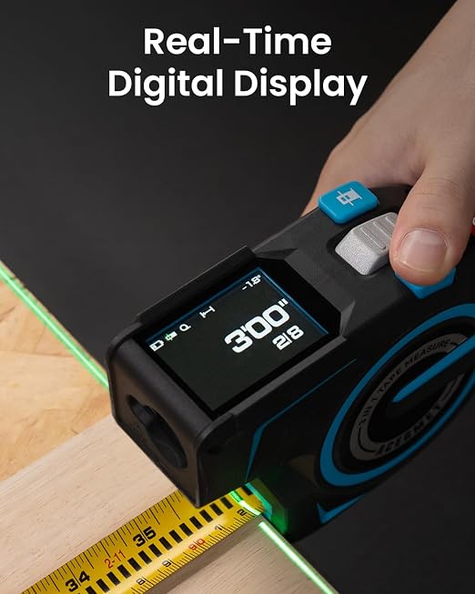 ACEGMET DTX10 & DT30 3-in-1 Digital Laser Tape Measure Bundle, 330Ft & 130Ft Laser Distance Meter with 16Ft Auto Lock Tape, Green Alignment Laser, High Precision, Area Volume Calculation, APP Sync, US