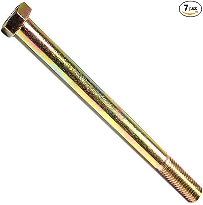 Hard-to-Find Fastener 014973381370 Grade 8 Hex Cap Screws 5, 5/8-11 x 8, Piece-7 , yellow