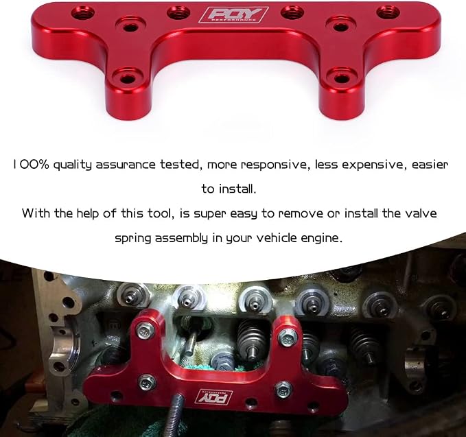Engine Valve Spring Compressor Tool Compatible with Ford Mustang GT F150 4.6L 5.4L 2V Romeo Windsor Lincoln Mercury Red