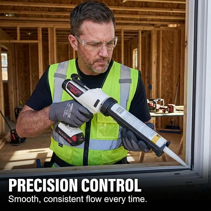 Heavy Duty Caulking Gun | 18V Cordless Drive | 10oz Cartridges 300ml | Compatible with M18 Battery | Tool Only | No Drip Professional Calking for Painters, DIYers