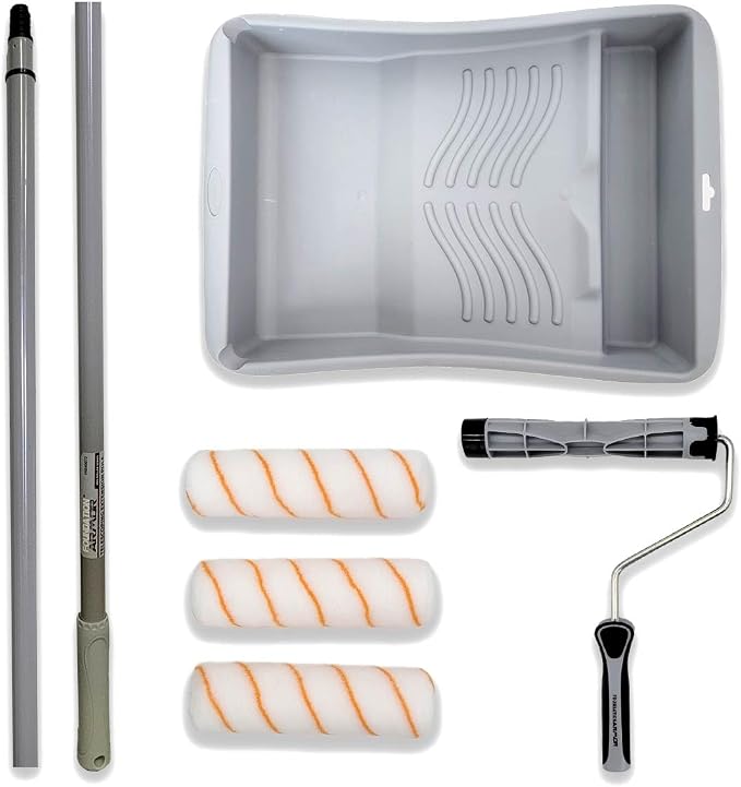Foundation Armor 9" Paint Roller Kit (3 Pack, Extension Pole)