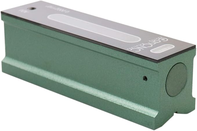Accusize Industrial Tools 6 inch Professional Master Precision Level in Fitted Box, Accuracy 0.0002''/10'', S908-C606 | 0.0002"/10" Accuracy, V-Grooved Base, Cross Test Vial, Cast Iron, B: 1.830", C: 1.574", D: 1.732", S908-C606