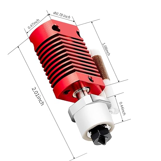 5Aplusreprap Ender 3 Hotend Upgrade: Compatible for Creality Ender 3 V2/Pro,CR-10 J-Head Hotend Replacement, Assembled Extruder 3D Printer Hot end Kit