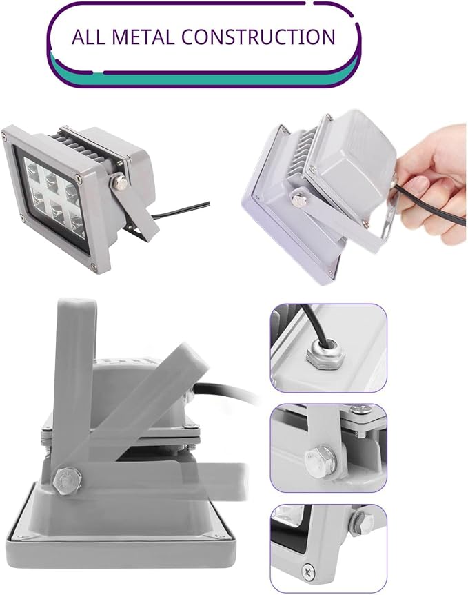 UV Lamp for Resin Curing, 6W UV Resin Lamp for 3D Printer SLA DLP, 395-405nm UV Light with 60W Equivalent Brightness for Crafts