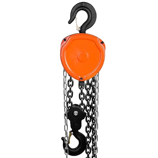 VEVOR Hand Chain Hoist, 2 Ton 4400 lbs Capacity 10 FT Come Along, G80 Galvanized Carbon Steel with Double-Pawl Brake, Auto Chain Leading & 360° Rotation Hook, for Garage Factory Dock