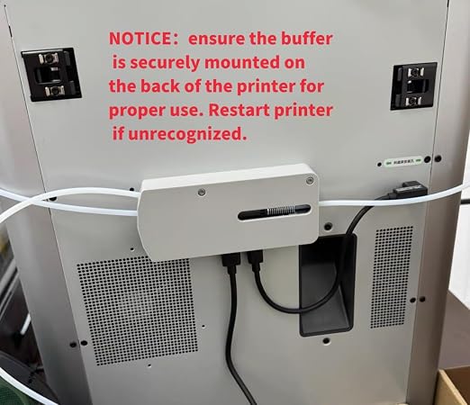 AMS Hub with Integrated AMS Filament Buffer 4-in-1 for Bambu Lab X1, P1P, P1S, H2D 3D Printers, Compatible with AMS/AMS 2 Pro/AMS HT, Supports Up to 16-Color Printing