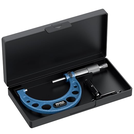 HDLNKAK Outside Micrometer Set, 2-3" Machinist Micrometer, 1 Pcs Machinist Tool Set, 0.0001" Graduation Micrometer Set, Alloy Precision Micrometer, Micrometer Standard Set with Case