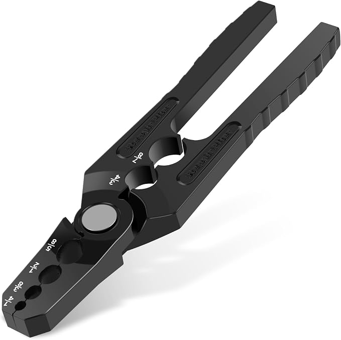 Manual Copper Tube Rounder with 6 Hole Design Copper Pipe Repair Tool Multifunctional Flat Tube Repair Plier Sturdy Coppers Pipe Rounding Tool, Diameter 1/4" 3/8" 1/2" 5/8" 3/4" 7/8"