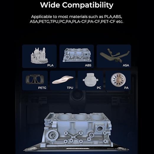 Creality K1C Texture PEI Build Plate Kit, 3D Printer Heat and Wear Resistance Textured PEI Spring Steel Plateform with Wipe Nozzle Design for K1C, K1 SE