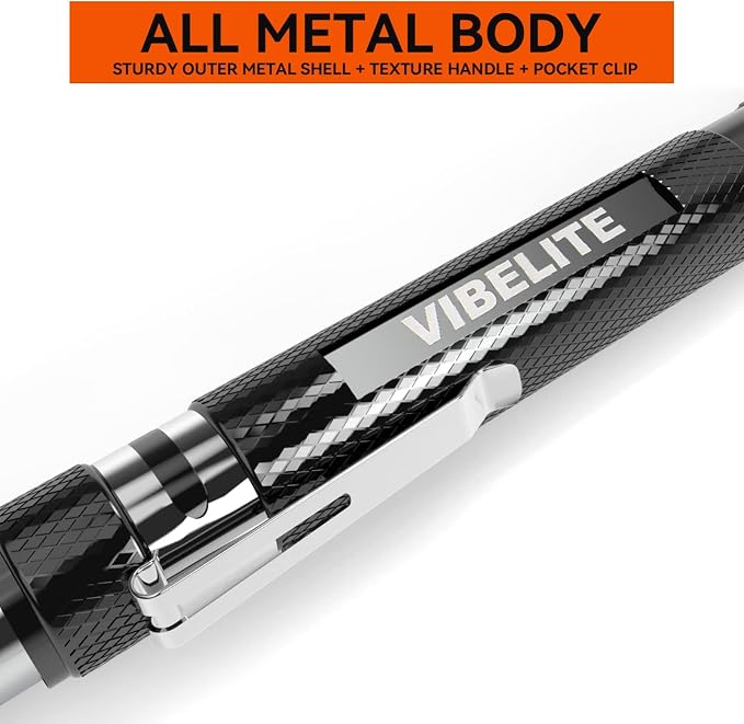 VIBELITE Gifts for Men, Magnetic Pickup Tool with LED, Telescoping Magnet Flashlight, Cool Gadgets Birthday Gifts for Him, Dad, Teen Boys, Husband, Handyman, Boyfriend, Mens Gifts, Black