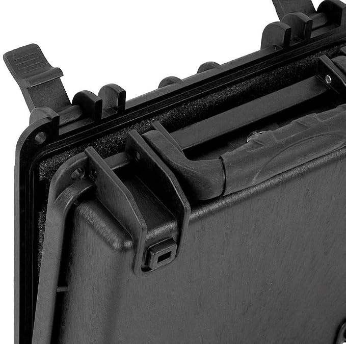 Monoprice Weatherproof Hard Case - With Customizable Foam, 7 x 6 x 2 Inch, Black - Pure Outdoor Collection
