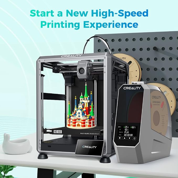 Official Creality Filament Dryer, Space Pi Filament Dryer, 360° Fast Heating 3D Printer Filament Dry Box, Filament Storage with 110W PTC Heater LCD Touch Screen One-Key Set