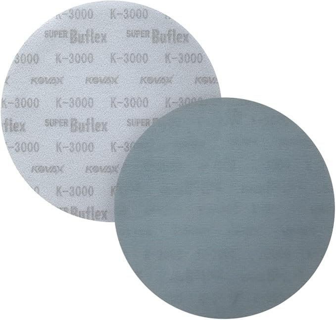 Eagle Abrasives Super Buflex Flexible Dry 6 inch Sanding Discs, Black K-3000, No Holes, Hook & Loop, 193-1504, 25 Discs