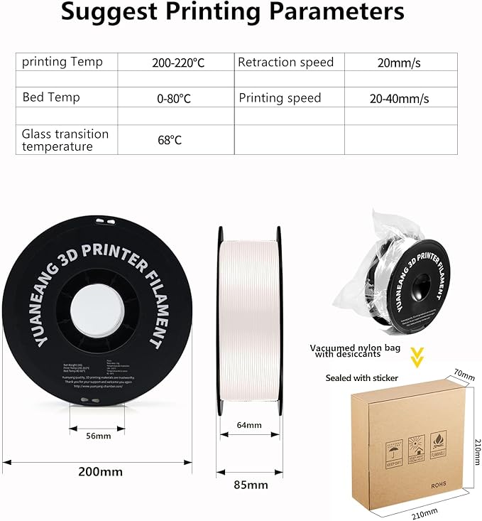 TPU 3D Printer Filament 1.75mm White, 1kg Spool, Flexible & Durable TPU Material (Shore 95A), High Elasticity, Impact-Resistant, Wear-Resistant, ±0.03mm Precision