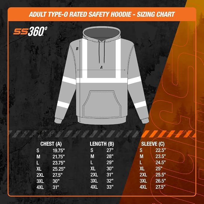 SafetyShirtz SS360 ANSI Class 3 Type R Graphic Hoodie