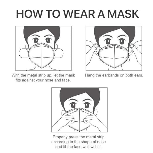 LEMENT 50PCS KN95 Face Mask 5 Layer Cup Dust Safety Masks Breathable Elastic Ear Loops Grey Masks