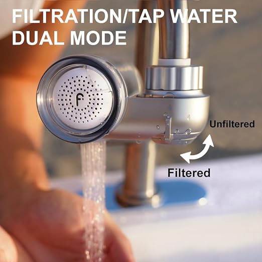 Filterbaby Skincare Filter 2.0, Bathroom Sink Filter Faucet for Skin Care | 99.9% Chlorine Removal – 0.000001 mm Carbon Fiber, Clinically Tested, Skin Hydration in 2 Weeks (Chrome)