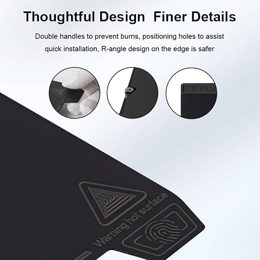 Creality Official K1 Max Build Plate Smooth Surface 315x310mm PEI Sheet Flexible Removable Spring Bed Plate for K1 Max, Ender 3 V3 Plus(Without Magnetic Base)
