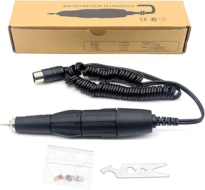 35K RPM Micromotor Polisher with Micro Motor Handle, Micromotor for Jewelry,Ceramics,Silicone,Glasswork,Woodcarving (102L, 2.35mm)