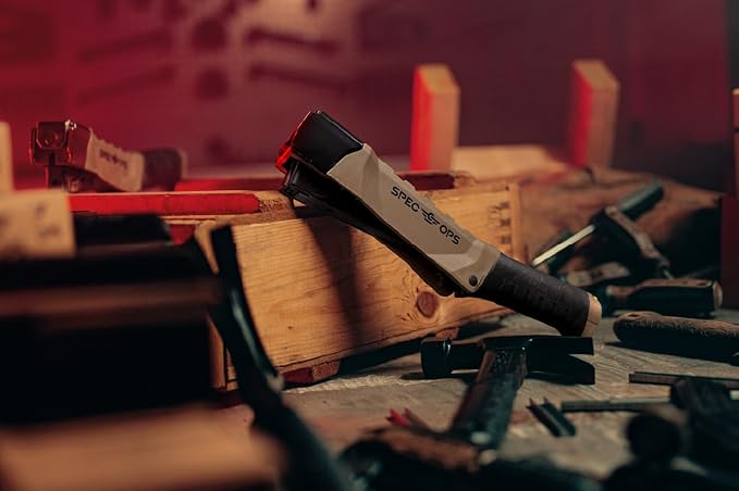 Spec Ops Tools Heavy Duty Hammer Tacker for Manual Stapling, Construction, Insulation & Roofing, Metal Strike Cap, Compatible with 1/4", 5/16" and 3/8" Staples