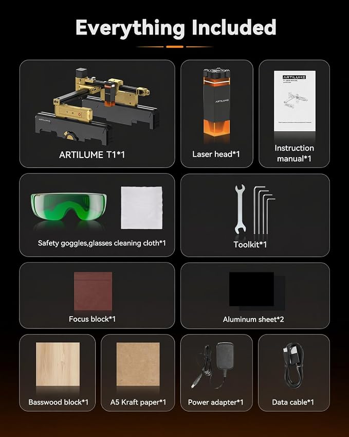 T1 Laser Engraver,Foldable Laser Engraver Machine with App Control Protective Case,Portable Lazer Cutter and Engraving Machine for Small Business DIY Crafts Wood Leather(T1 3000mW)