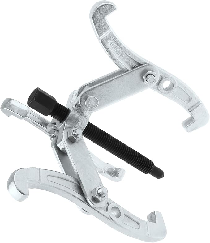 ChgImposs 3 Inch 3-Jaw Gear Puller, 2 Jaw 3 Jaw Puller for Pulley Gears Bearings and Flywheels, Heavy Duty Pulley Puller with Reversible Jaws, High Carbon Steel Removal Tool Bearing Puller Tool