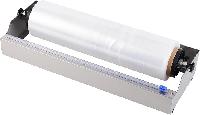 Table Stretch Film Dispenser, Greenaloo 500mm Stainless Steel Plastic Wrap Packaging Machine for 19 Inch Shrink and Cling Film, Ideal for Warehouse and Industrial Packing