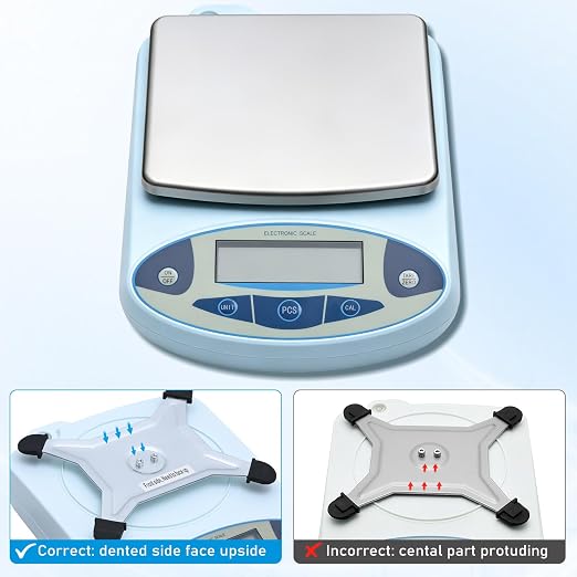 Digital Lab Scale 6000g x 0.01g High Precision Analytical Balance, Electronic Precision Scale 0.01g Accuracy for Laboratory Kitchen Jewelry Scientific Weighing with 2 x 500g Calibration Weights