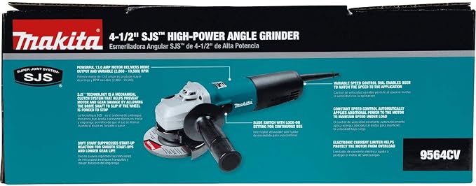 Makita 9564CV 4-1/2-Inch SJS™ High-Power Angle Grinder (Pack of 4)