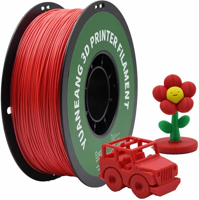Red ASA 3D Printer Filament 1.75mm, 1kg Spool, UV & Weather-Resistant ASA Material, ±0.02mm Precision, Heat-Resistant, Low-Warp & Durable, Ideal for Outdoor Parts